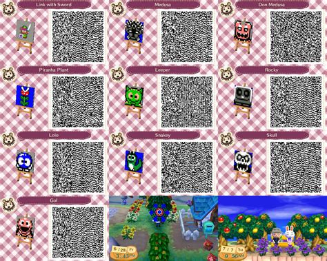 animal crossing pattern qr codes.